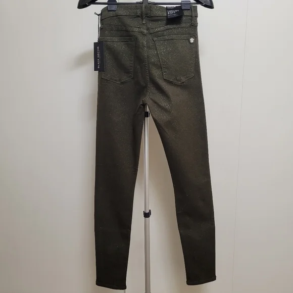 Black Orchid Green Skinny Jeans High Waist Stretch